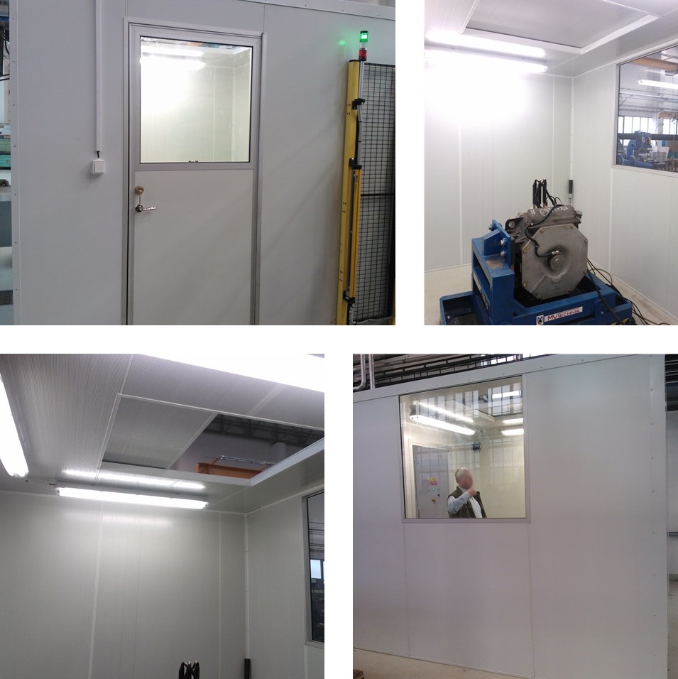 A selection of images of the noise shelter in Kačerov depot