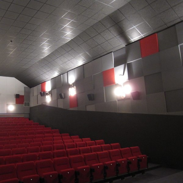 Kino Radotín - akustické obklady a podhled Obifon