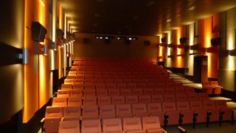 The Obifon panelling and ceiling used in the cinema in the town of Kaplice