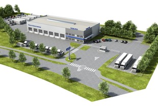 Visualization - aerial view of the VOLVO Truck Center Hradec Krlov