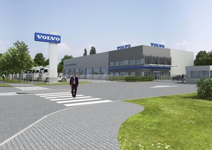 Visualization - access road to the VOLVO Truck Center Hradec Krlov