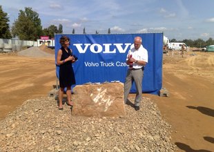 Laying the foundation stone of VOLVO Truck Center Hradec Krlov 2009-08-18