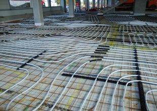 Floor heating distribution in administrative section