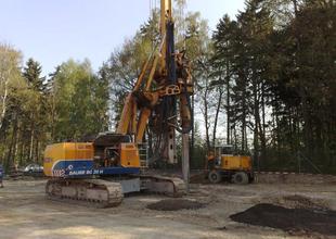 Piling - drilling rig in action