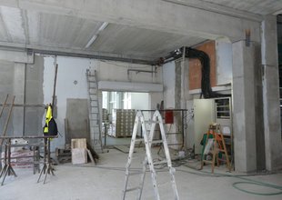 Work inside the extension - new wiring