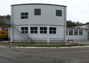 Panoramic view of the premises with new extension